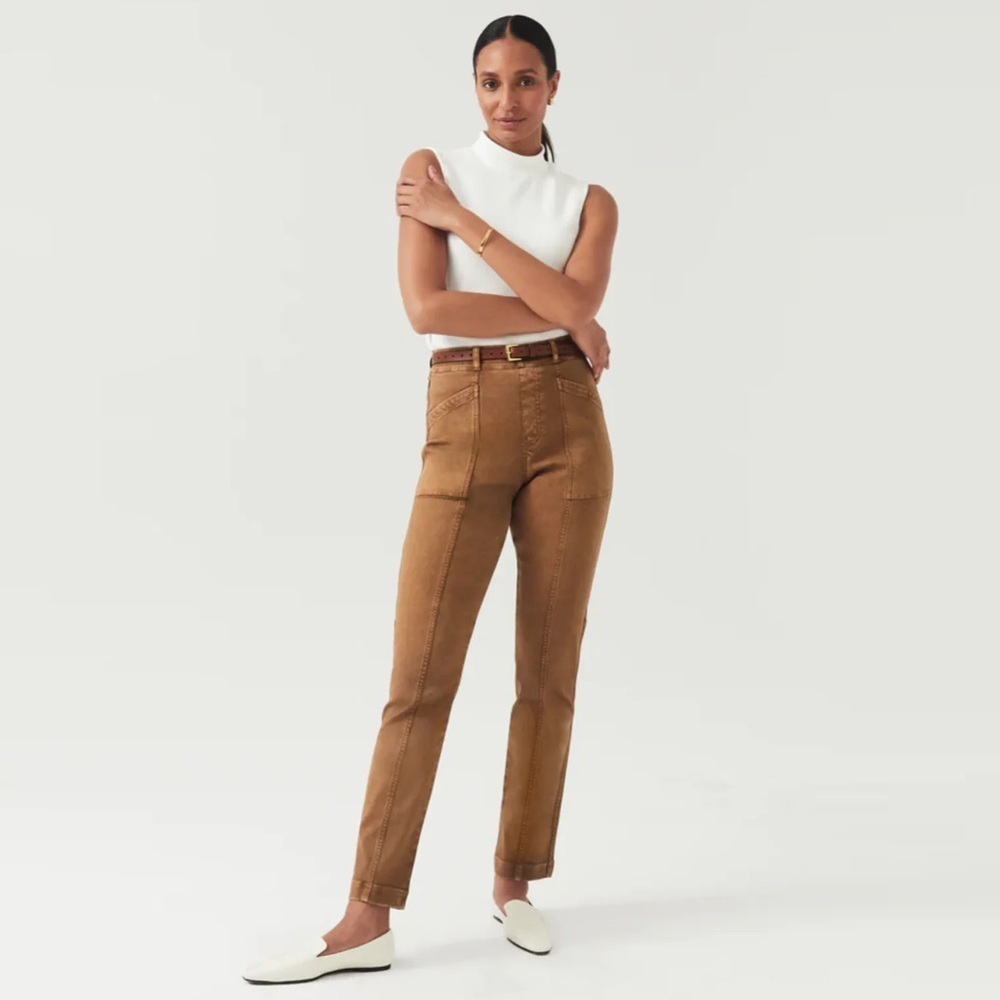 NWT - SPANX - Stretch Twill Straight Leg Pant - Acorn